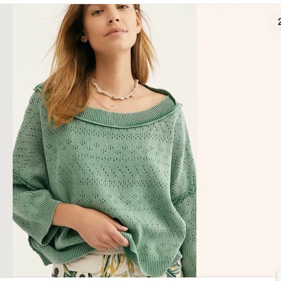 Free People Sweaters - Free People NWT Sand Castle Crop Deep Pacific